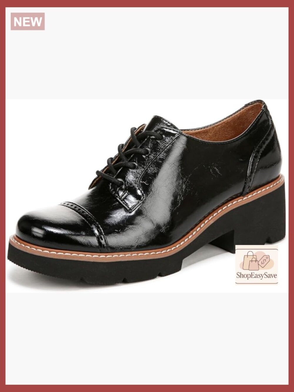 Lace Up Lug Sole Oxford Loafers Trendy Chunky Heel Platform Comfort